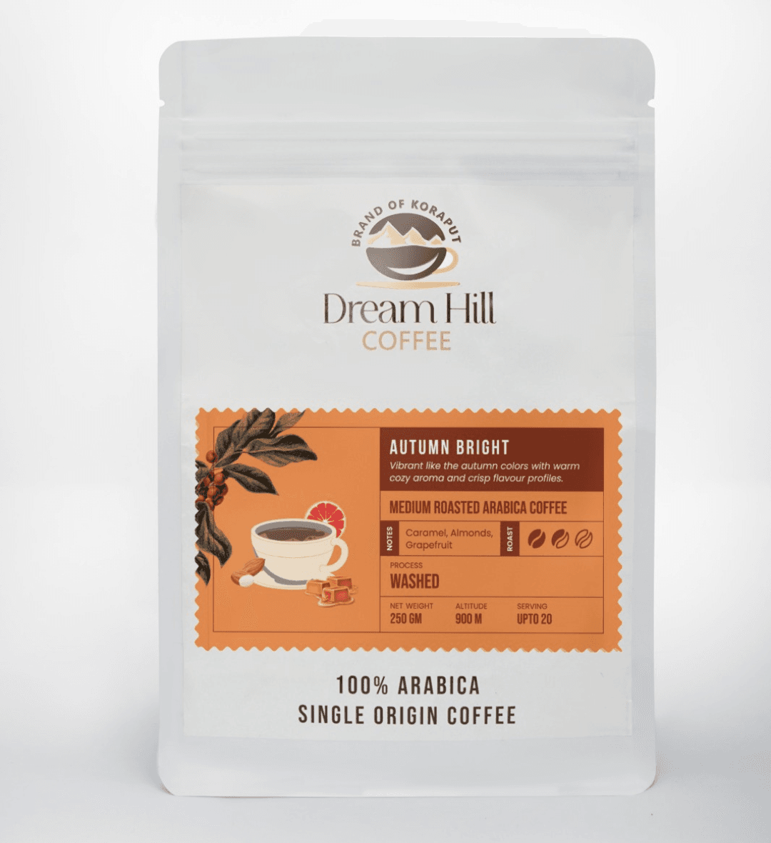 Autumn Bright – Medium Roast (250g, Single Origin, 100% Arabica Coffee)